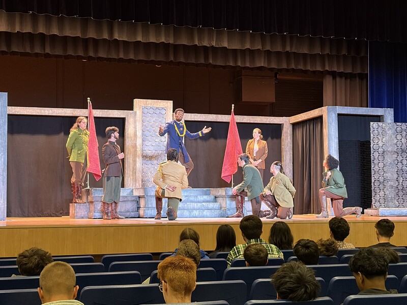 Actors of WillPower perform "The Tragedy of Julius Caesar" on the QCHS stage