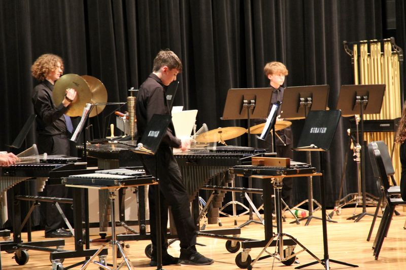 Strayer band students performing