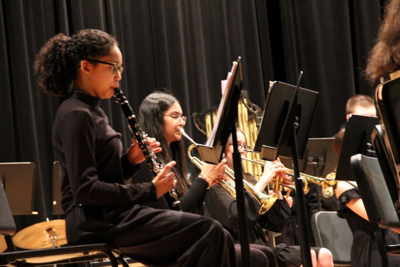 Strayer band students performing