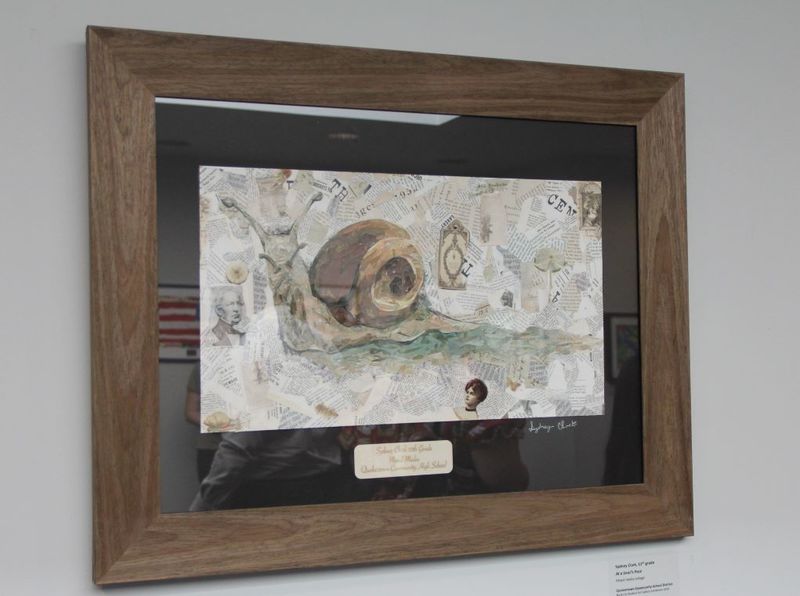 Ms. Clark's art work "At a Snail's pace"