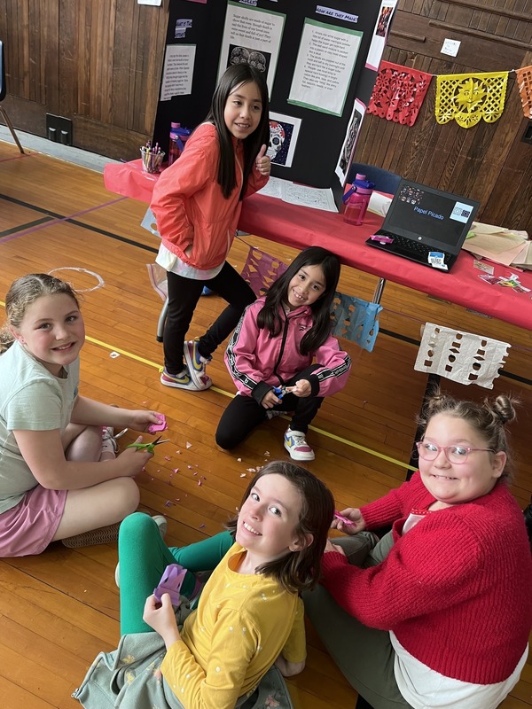 Students play a game from another country