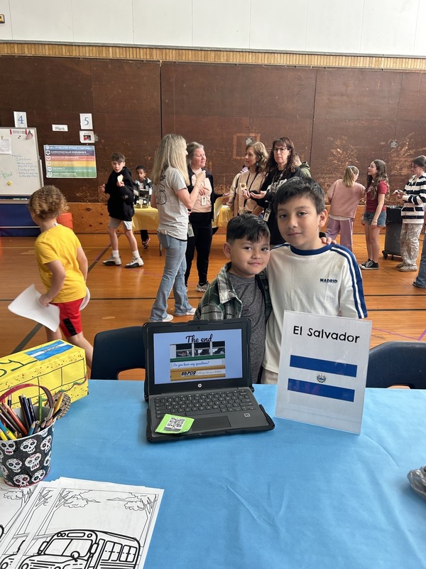 Students pose with their Cultures Day presentation