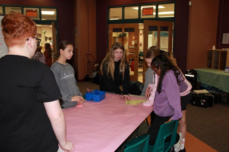 Students create posters to encourage their classmates