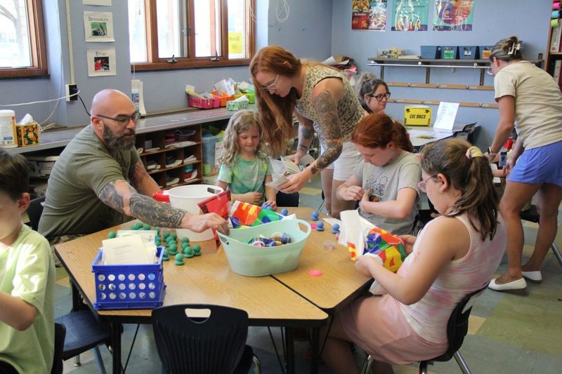 Students and families using their spidey senses