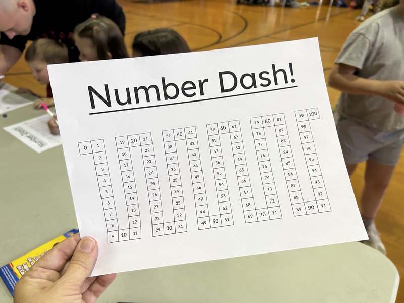 The Number Dash playing card