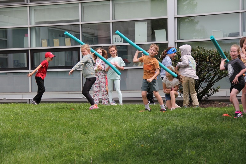 Students participate in the javlin
