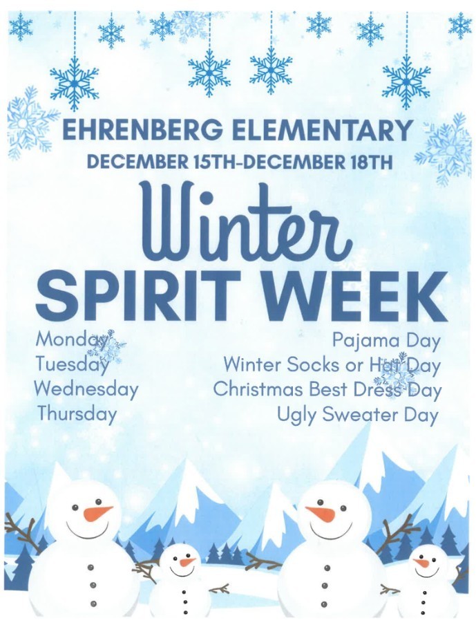 Winter Spirit Week - Dec1 15 - 18th, 2025