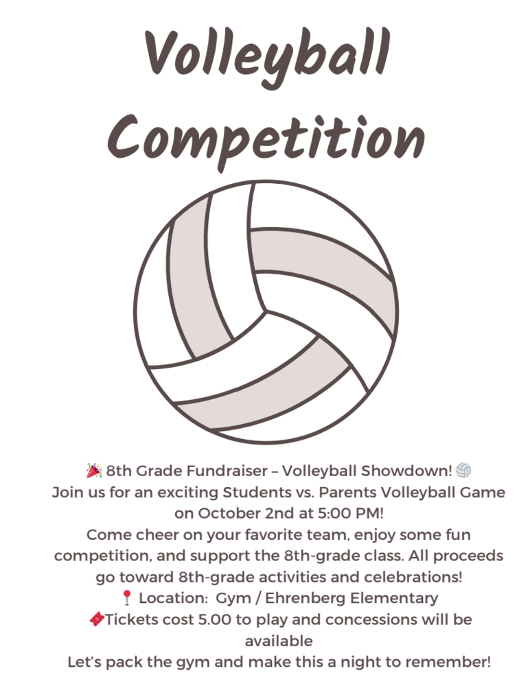 Parents Vs. Students 8th Grade Fundraiser