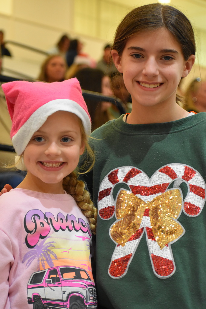 Students dressed in their Christmas best ready for Santa Slam