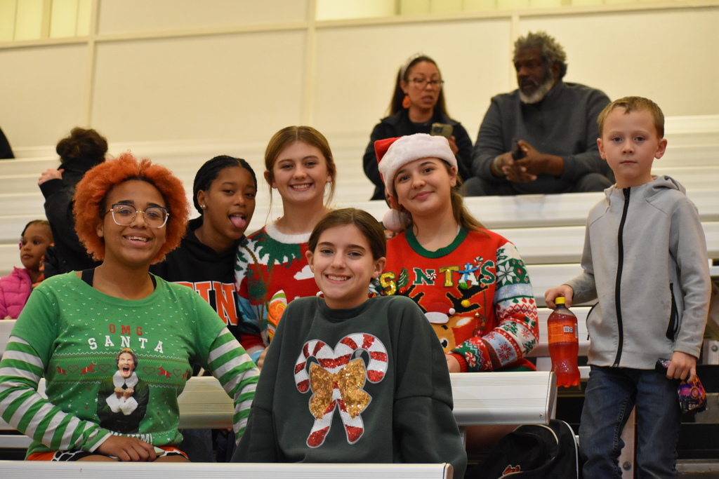 Students dressed in their Christmas best ready for Santa Slam