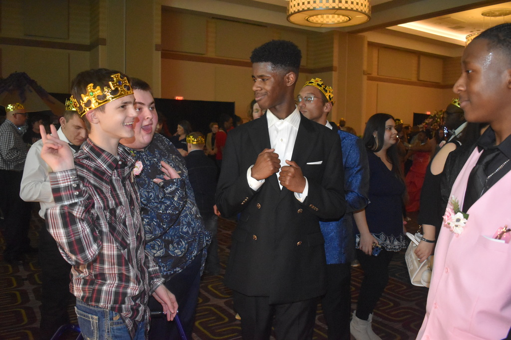 Students dancing and being silly during Night to Shine