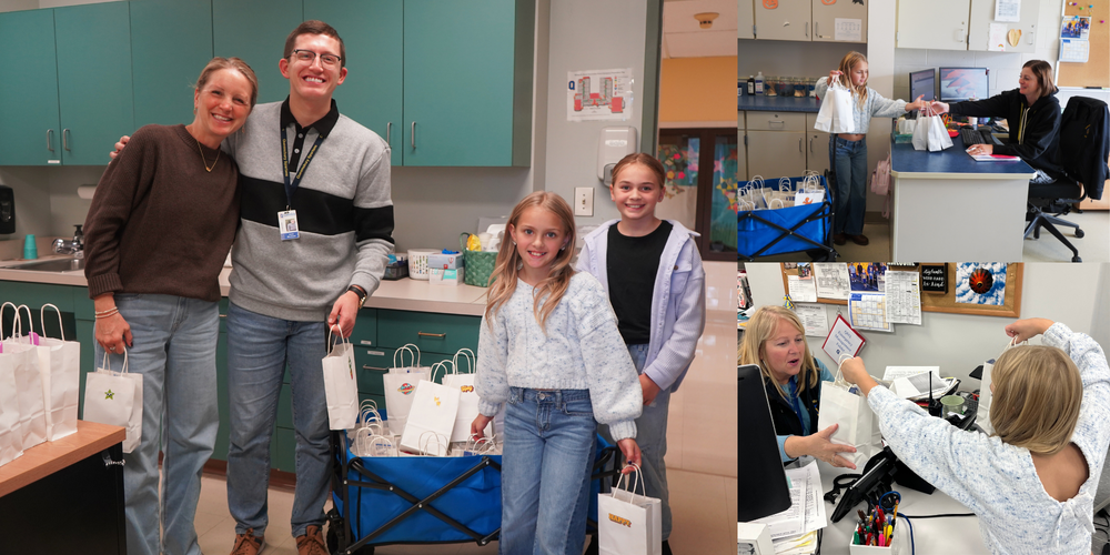 Photo collage of wellness bag deliveries.