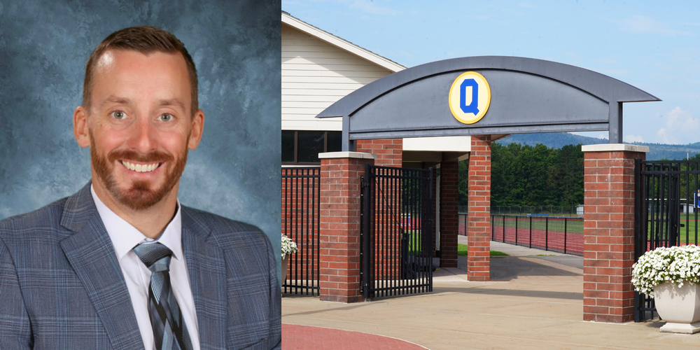 John Martin and a photo of the stadium field.