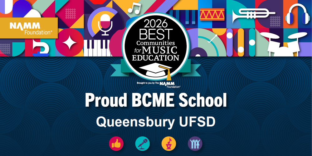 Graphic about Queensbury UFSD being a Proud BCME school.