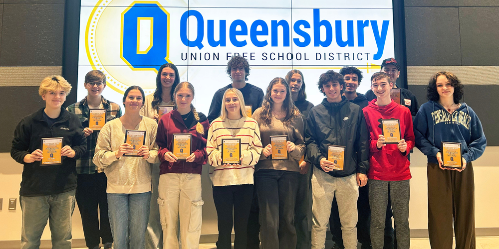 Queensbury High School students named Student of the Quarter for the first quarter of the 2025-26 school year.