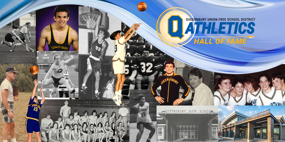 Photo collage of Hall of Fame athletes.