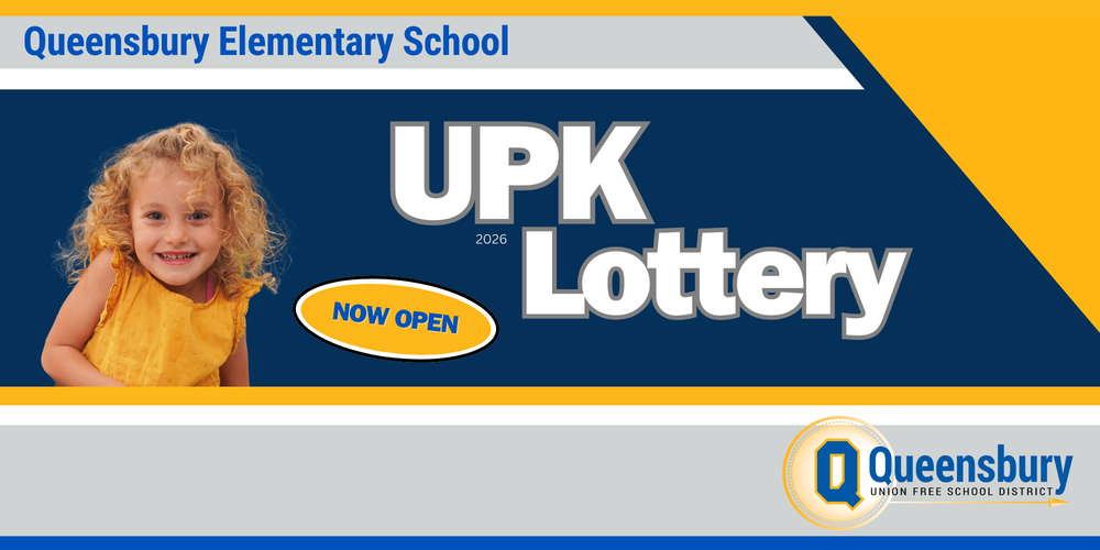 Photo illustration of a UPK student and UPK Lottery is now open.