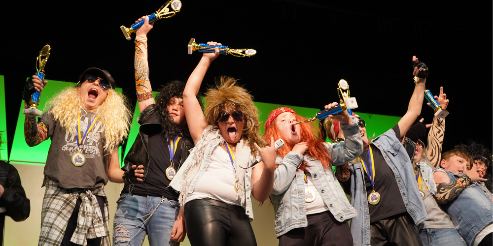 WHBI students celebrate winning AirBand 2026.