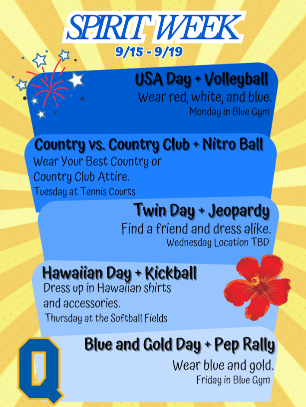 Flyer about Spirit Week.