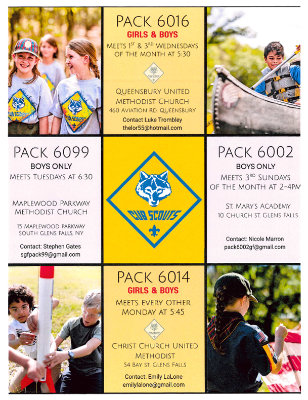 Flyer about Cub Scouts.