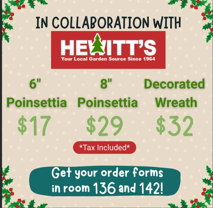 Flyer about wreath sale.