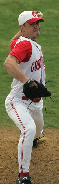 Nick McPartland pitching in college.