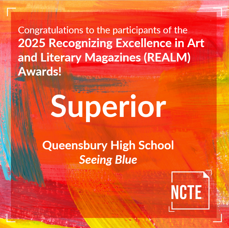 Certificate congratulating Queensbury High School's literary magazine.