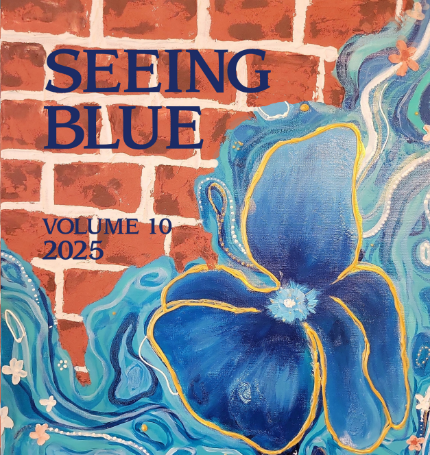 The cover of the 2025 Seeing Blue magazine.
