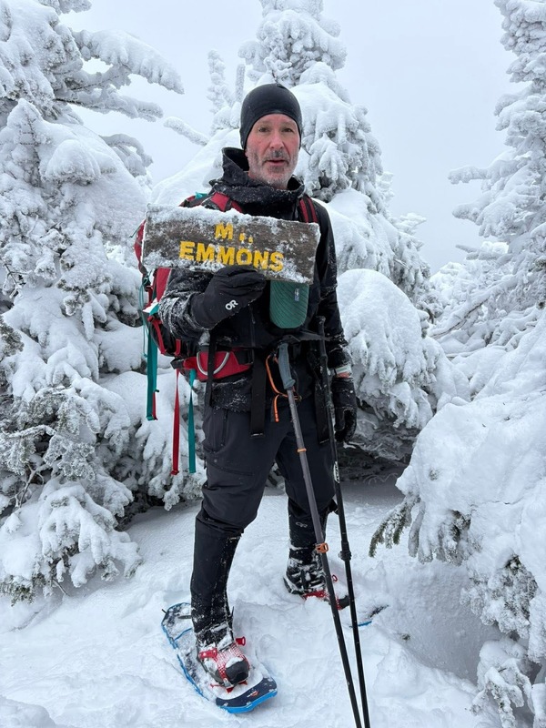 Chad Seelye climbs the High Peaks during winter.