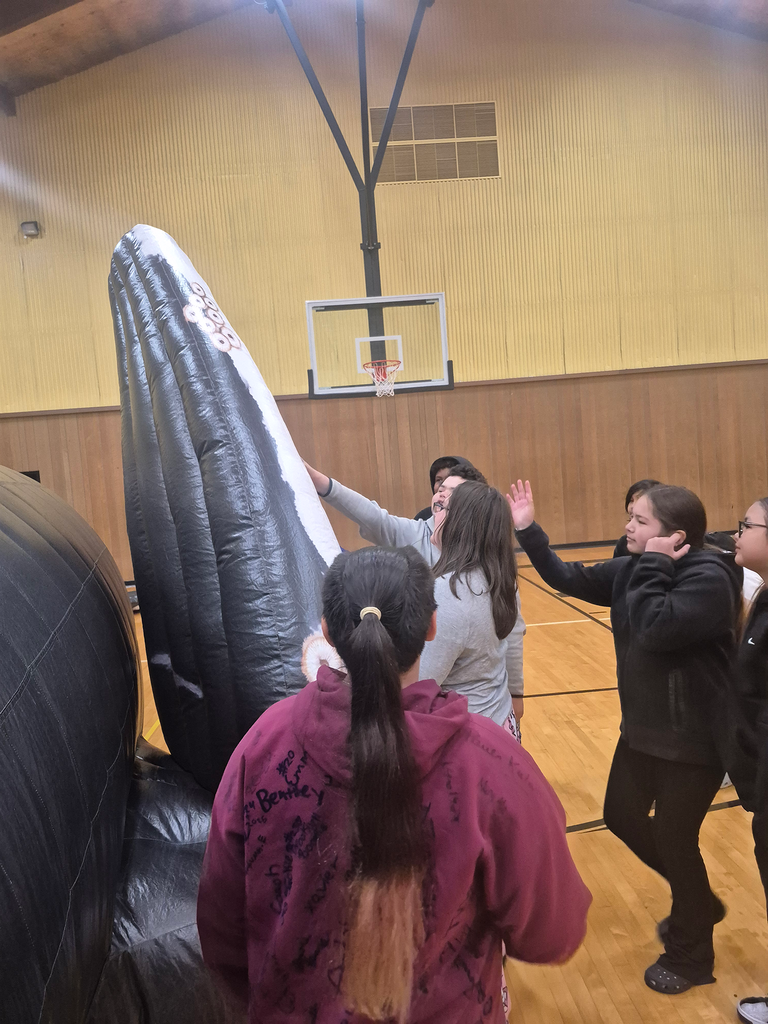 Students meet Big Mama, the whale