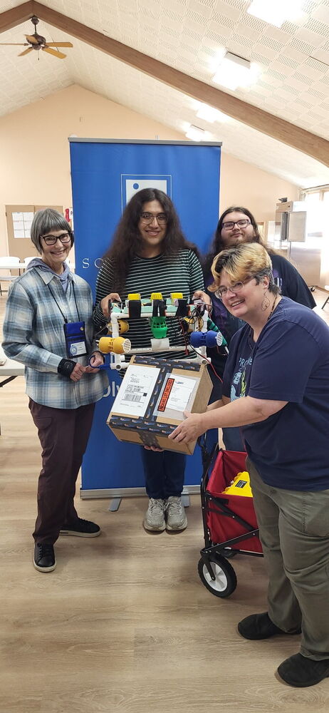 Alice Ryan accepting ROV kit