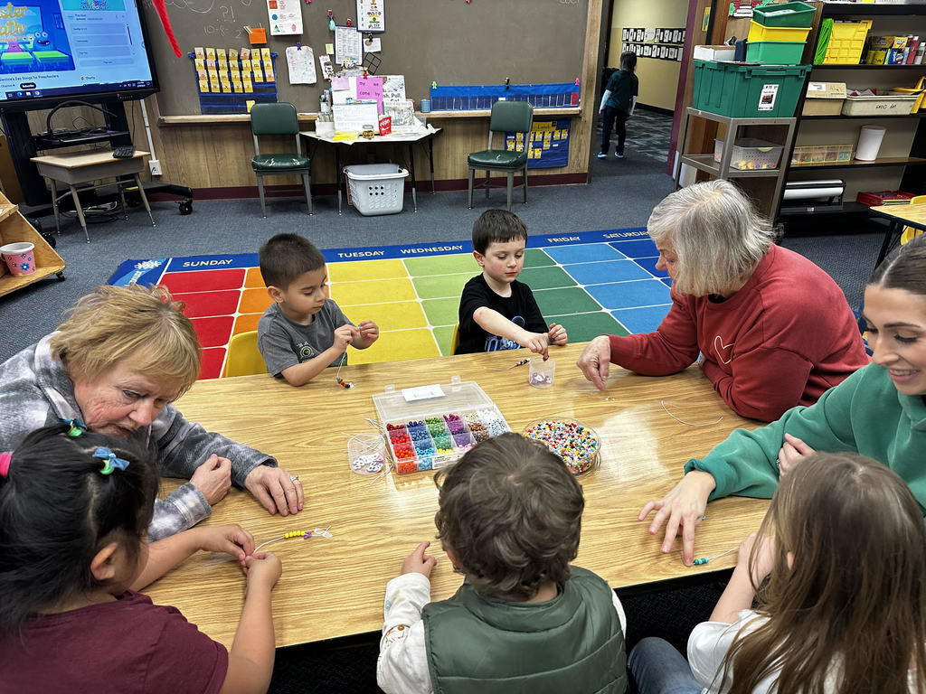 Mrs. Morris' students working on fine motor skills