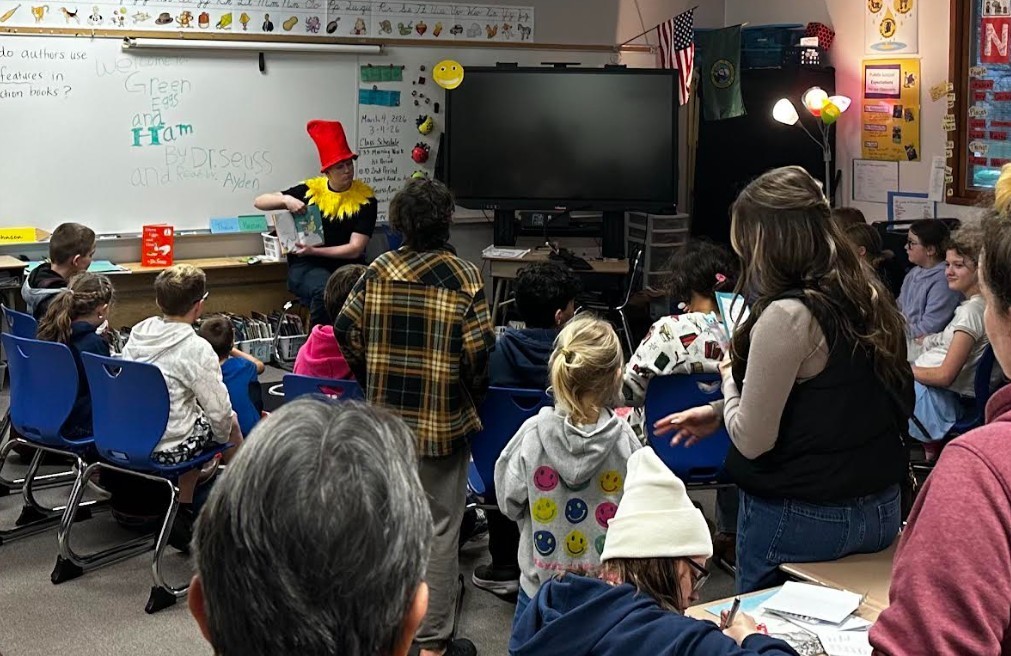 Ayden Johnson reading Green Eggs and Ham