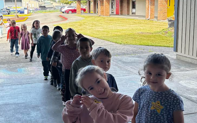 Kindergarten line up