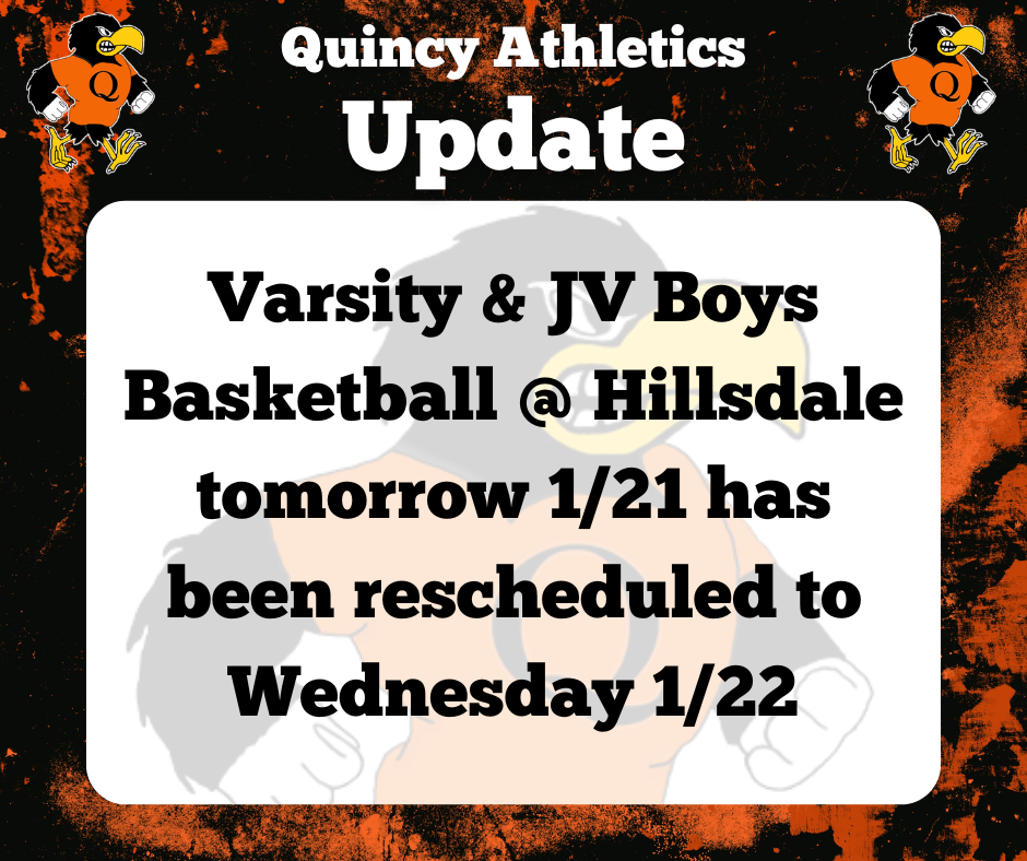 Boys BB Game 1/20 rescheduled to 1/21