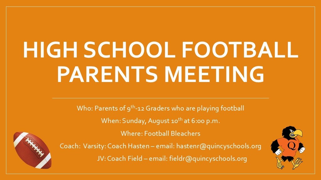 High School Football Parents Meeting