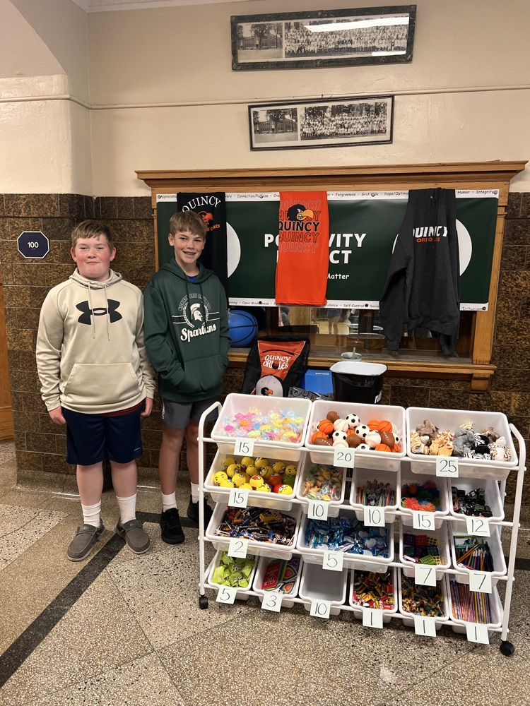 Students shopping at the QMS Pride Ticket Store