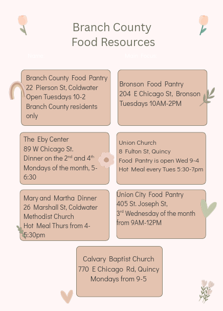 Food pantry flyer
