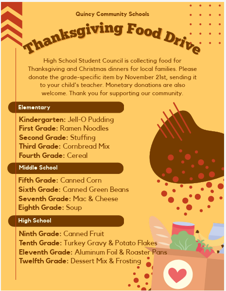 Food drive flyer
