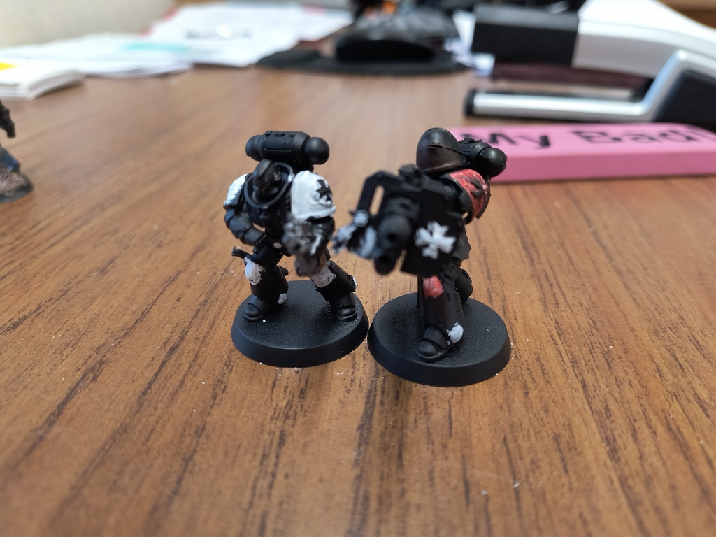 Warhammer figures constructed and painted by QMS students