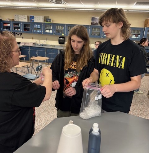 student in classroom