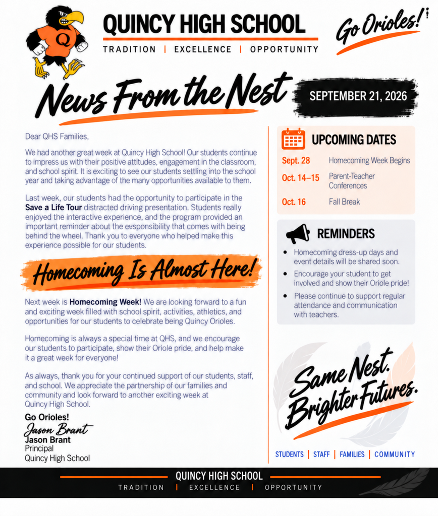 News From The Nest 9/21