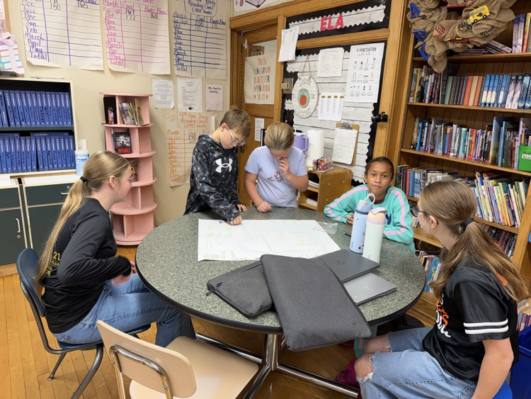 Students playing a game made by their peers.