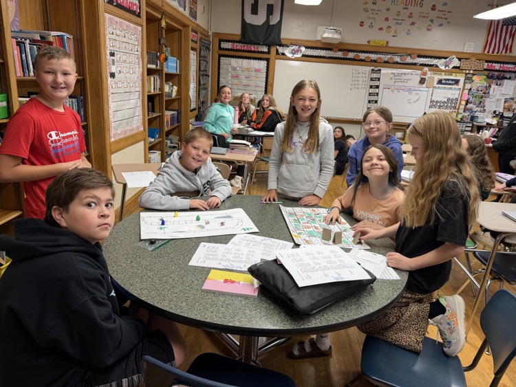 Students playing a game made by their peers.
