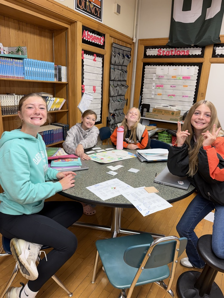 Students playing a game made by their peers.