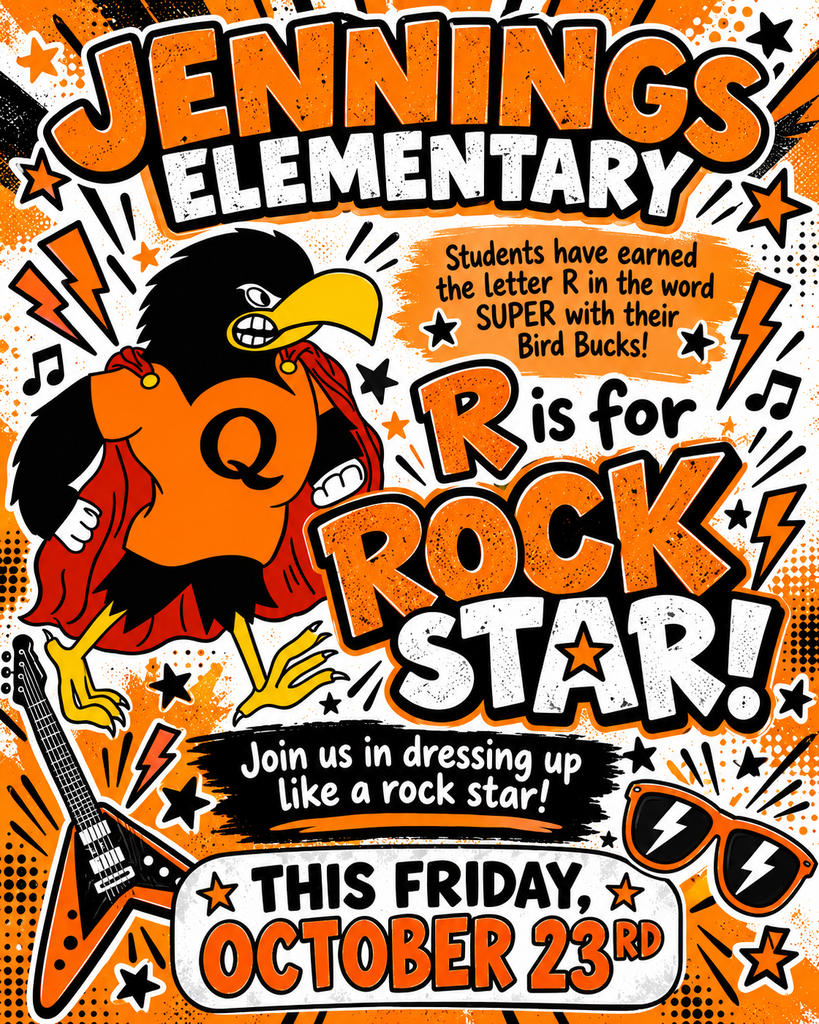 R is for Rock Star! Dress Like a rock star on Friday, October 23rd!