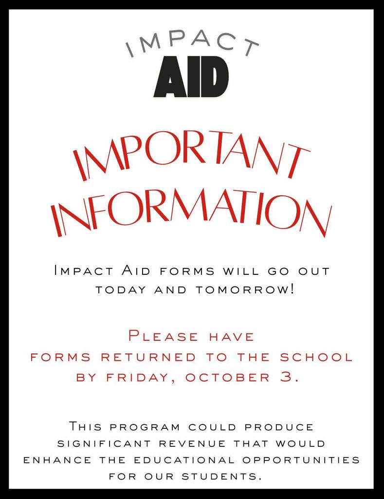 🚨🚨🚨IMPORTANT INFORMATION🚨🚨🚨 Forms are being sent home with students today and tomorrow. Please rerturn them as soon as possible. This is an important program that can enhance the educational opportunities for our students!