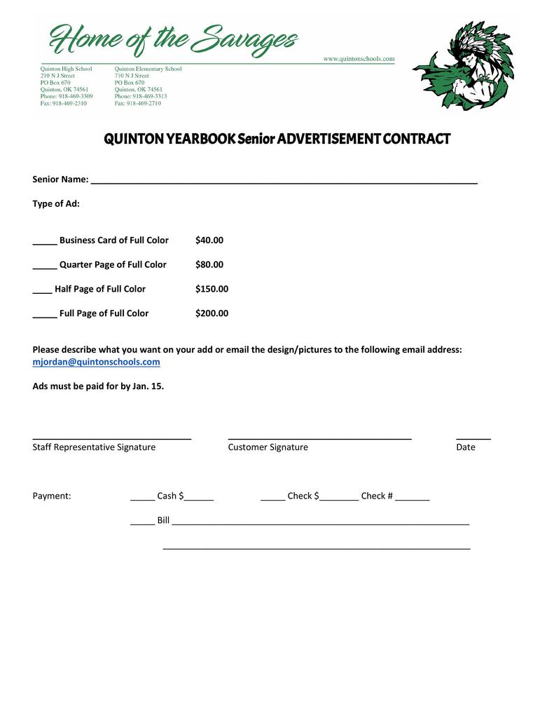 If you are wanting an ad for your senior, please let Ms. J know. 