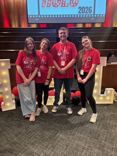 This past weekend the QHS Band sent 4 students, Olivia Ford, Evalyn Wolfe, Brett Reading, and Lily Byrd to the (HSLC) High School Leadership Conference hosted by the University of Oklahoma.  This conference was founded in 1998, and it empowers students through workshops, speakers, and networking.  