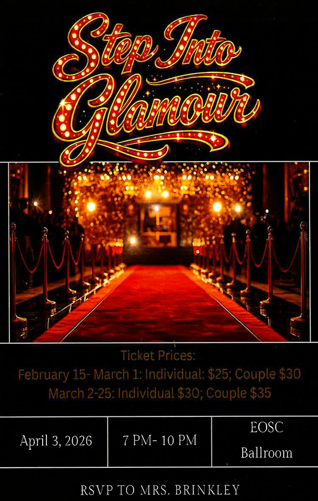 Quinton's 2026 Prom will take place on April 3rd from 7pm to 10pm at Eastern Oklahoma State College's Ballroom. See image for details